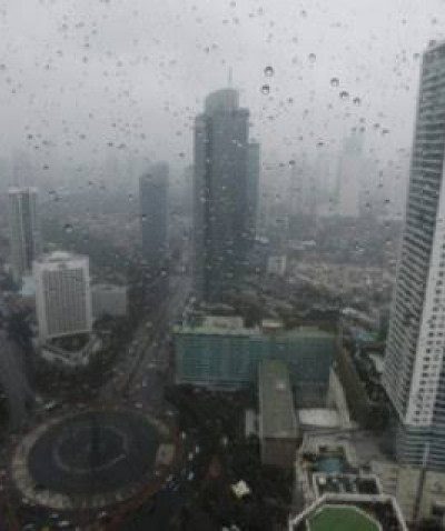 Ilustrasi Jakarta diguyur hujan